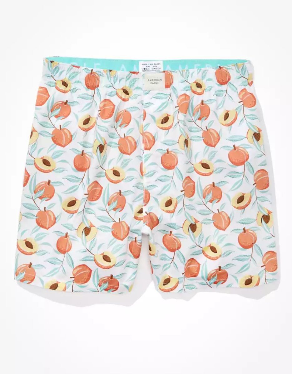 Shorts De Bain American Eagle AEO Peach Tree Stretch Blanche Homme | ERE-06379061